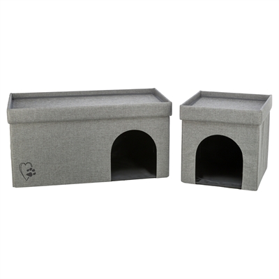 Trixie Kattenmand / Kattenhuis Kimy Soft 2 Verdiepingen Lichtgrijs 76x37x72 cm