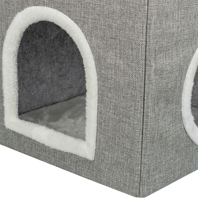 Trixie Kattenmand / Kattenhuis Nora Soft 2 Verdriepingen Lichtgrijs 47x47x67 cm