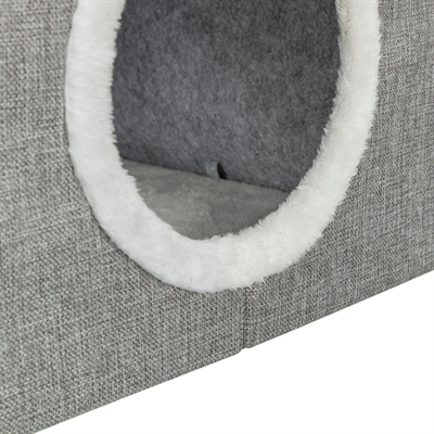 Trixie Kattenmand / Kattenhuis Nora Soft 2 Verdriepingen Lichtgrijs 47x47x67 cm