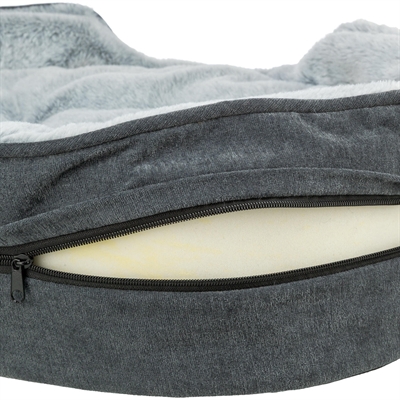 Trixie Vital Hondenmand Lino Soft Ovaal Grijs / Lichtgrijs 60x45 cm