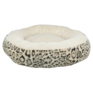 Trixie Hondenmand Leo Soft Rond Pluche Creme / Panterprint 50 cm