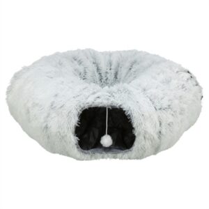 Trixie Harvey Pluche Speeltunnel / Donut Wit / Grijs 160x25 cm