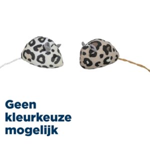 Trixie Pluche Muis Panterprint Met Kattenkruid / Catnip Assorti 5 cm 2 st