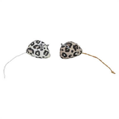 Trixie Pluche Muis Panterprint Met Kattenkruid / Catnip Assorti 5 cm 2 st
