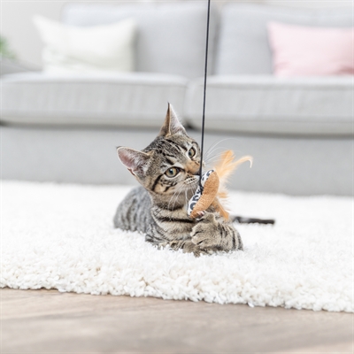 Trixie Kattenhengel Hart Hout / Katoen Met Kattenkruid / Catnip 50 cm