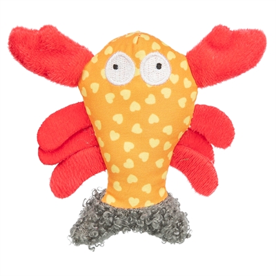 Trixie Kreeft Stof / Pluche Met Kattenkruid / Catnip Oranje 9 cm