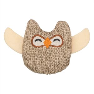 Trixie Uil Stof / Pluche Met Kattenkruid / Catnip Beige 8 cm
