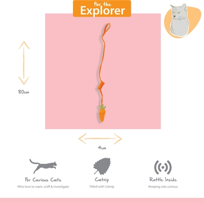 Happy Pet Tabby Patch Wortel Bungee 80x6x2 cm