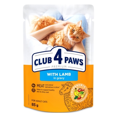 Club 4 Paws Premium Adult Pouch Lam In Saus 24x85 gr