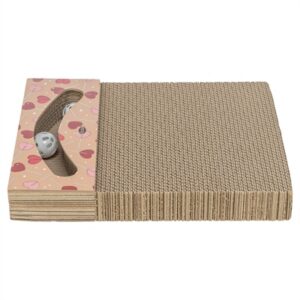 Trixie Krabplank Hartjes Met Ballen Rechthoekig Karton Abrikoos 38x30x5 cm