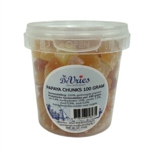 DE Vries Papaya Chunks 155 ml Ca. 100 gr