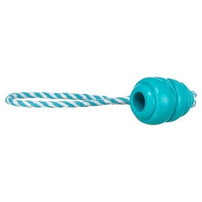 Trixie Jumper Kegel Aan Touw Super Strong TPR Petrol 33x5x5 cm
