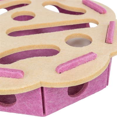 Trixie Hole'n'roll Bloem Vilt Roze / Beige 30x30x7.5 cm