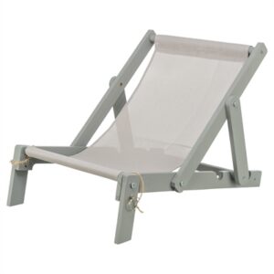 Trixie Strandstoel Hout Grijs 51x33x37 cm