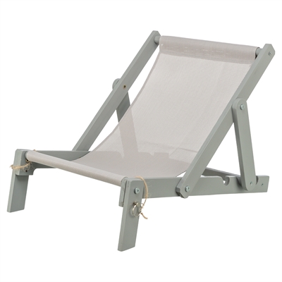 Trixie Strandstoel Hout Grijs 51x33x37 cm
