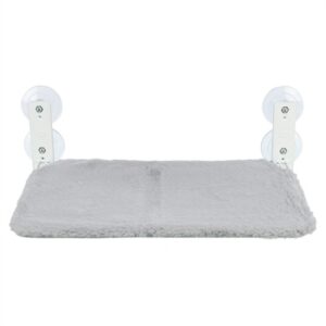 Trixie Hangmat Voor Aan Raam Opvouwbaar Pluche / Mesh Wit / Grijs 58x34 cm