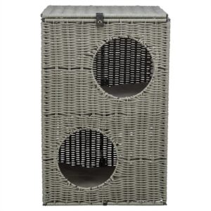 Trixie Kattenmand Amalia Hoekig Polyrattan Grijs 37x35x57 cm