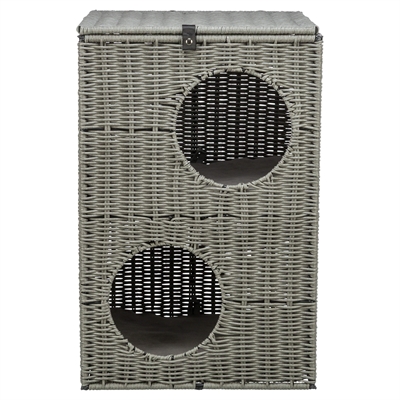 Trixie Kattenmand Amalia Hoekig Polyrattan Grijs 37x35x57 cm