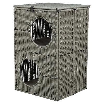 Trixie Kattenmand Amalia Hoekig Polyrattan Grijs 37x35x57 cm