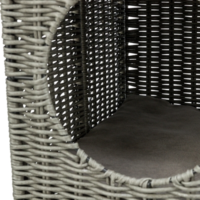 Trixie Kattenmand Amalia Hoekig Polyrattan Grijs 37x35x57 cm
