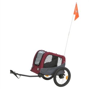 Trixie Hondenfietskar Grijs / Rood 61/125x56x64 cm