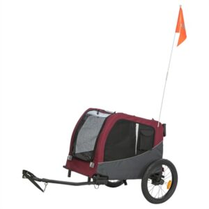Trixie Hondenfietskat Grijs / Rood 76/136x66x74 cm