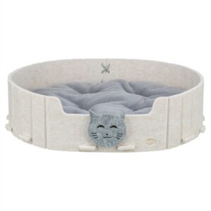 Trixie Kattenmand Emelie Vilt Ovaal Zand / Grijs 50x42x9 cm
