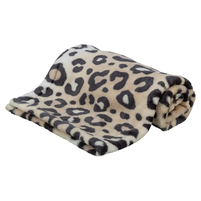 Trixie Hondendeken Leo Softpluche Panterprint Creme 100x70 cm