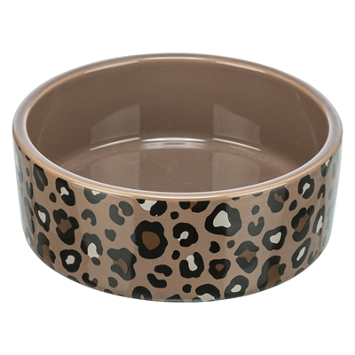 Trixie Voerbak / Drinkbak Leo Keramiek Panterprint Assorti 1 ltr 18x18x7 cm