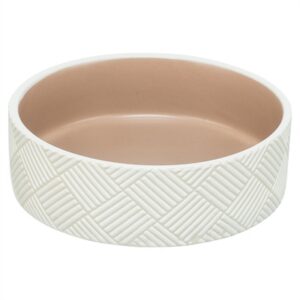 Trixie Voerbak / Drinkbak Patroon Keramiek Wit / Beige 14x14x4.5 cm