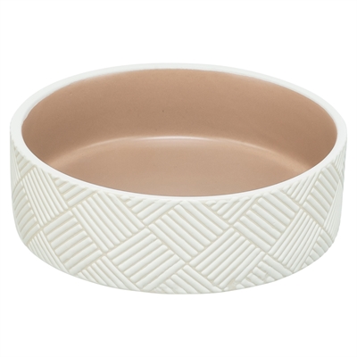 Trixie Voerbak / Drinkbak Patroon Keramiek Wit / Beige 14x14x4.5 cm