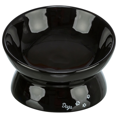 Trixie Voerbak / Drinkbak Dogs Keramiek Verhoogd Zwart 17x17x13.5 cm