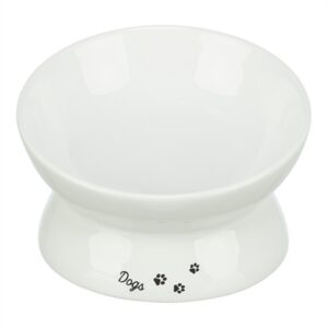 Trixie Voerbak / Drinkbak Dogs Keramiek Verhoogd Wit 17x17x13.5 cm