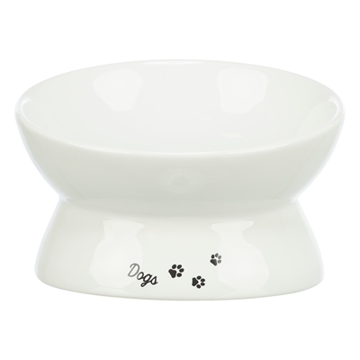 Trixie Voerbak / Drinkbak Dogs Keramiek Verhoogd Wit 17x17x13.5 cm
