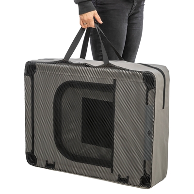 Trixie Campinghek Opvouwbaar Ren 8 Elementen Grijs / Zwart 59x78 cm