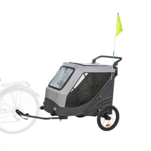 Trixie Fietskar Opvouwbaar Snelvouw Functie Tot 45kg Grijs XL 87.5x93/150x97 cm