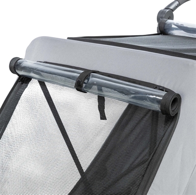 Trixie Fietskar Opvouwbaar Snelvouw Functie Tot 45kg Grijs XL 87.5x93/150x97 cm