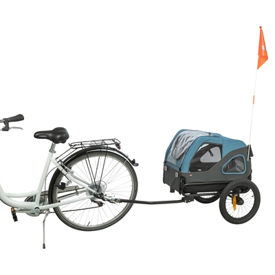 Trixie Fietskar Tot 23 kg Blauw / Grijs S 70x88/131x88 cm