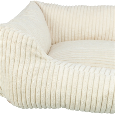 Trixie Vital Hondenmand Jonna Hoekig Ribfluweel Creme 60x50 cm