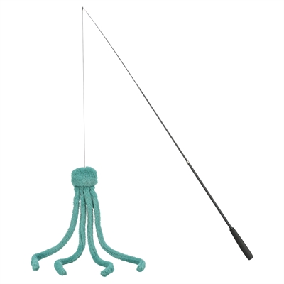 Trixie Kattenhengel Telescopisch Grote Katten Met Pluche Octopus Groen 106 cm