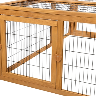 Trixie Ren Met Afdekking Hout Donkerbruin 150x150x53 cm