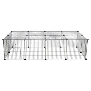 Trixie Ren Met Afdekking Metaal Zwart 152x72x38 cm