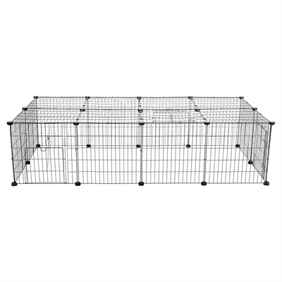Trixie Ren Met Afdekking Metaal Zwart 152x72x38 cm