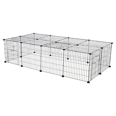 Trixie Ren Met Afdekking Metaal Zwart 152x72x38 cm