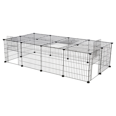 Trixie Ren Met Afdekking Metaal Zwart 152x72x38 cm