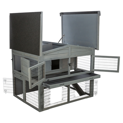 Trixie Knaagdierhok XL 2 Verdiepingen Grijs 135x112x115 cm