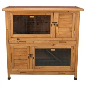 Trixie Knaagdierhok Met Isolatie 2 Verdiepingen Donkerbruin 116x65x113 cm
