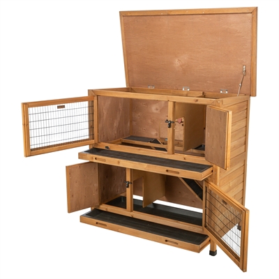 Trixie Knaagdierhok Met Isolatie 2 Verdiepingen Donkerbruin 116x65x113 cm