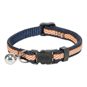 Trixie Kattenhalsband Gestreept Blauw / Oranje 20-30x1 cm