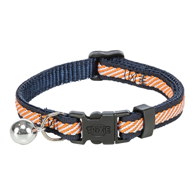 Trixie Kattenhalsband Gestreept Blauw / Oranje 20-30x1 cm